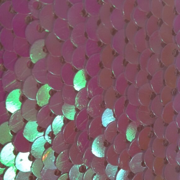 Sequins of White Sparkles of Seafoam on a Wash of Dayglow Pink Sheath Dress SzS - Picture 2 of 9